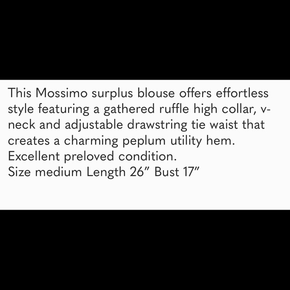 Surplus Blouse Peplum Utility Top Sleeveless Ties - Picture 4 of 4